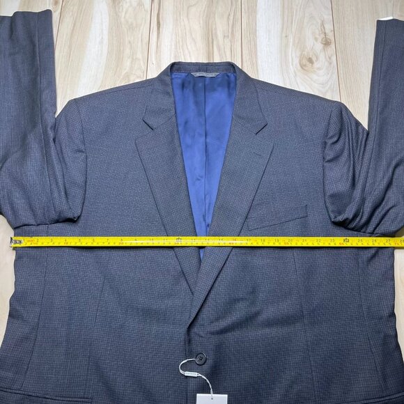 Jack Victor Mens Blue Classic Blazer Sport Coat 2 Button Suit Jacket Size 52 XL - Picture 13 of 15